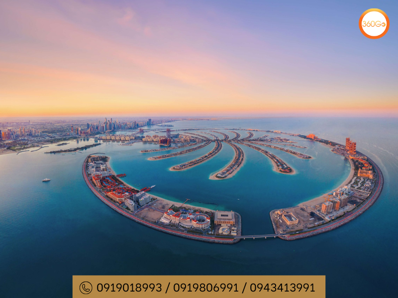 Đảo Palm là một quần đảo nhân tạo khổng lồ ở Dubai - Du lịch 360Go